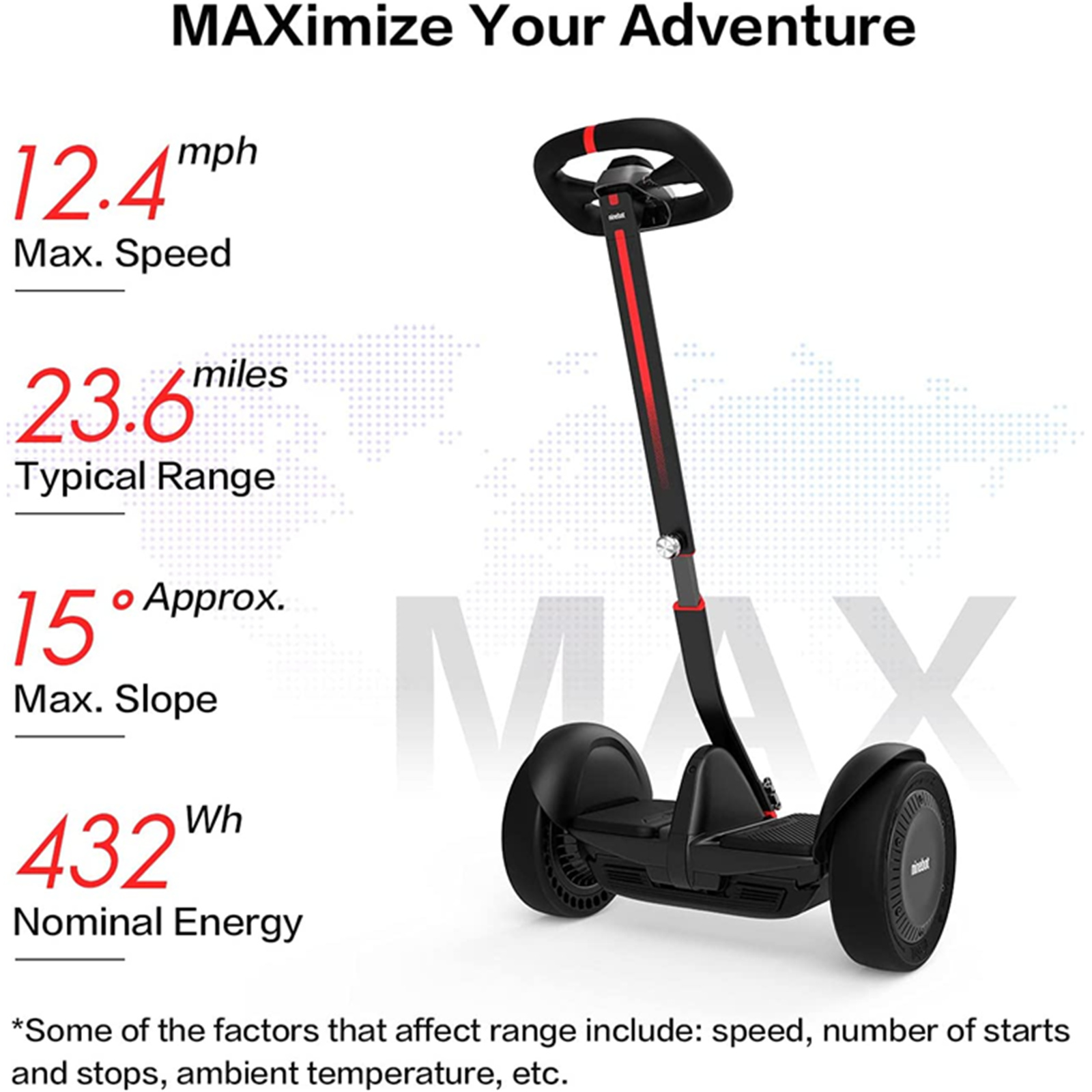 Buy the Segway Ninebot Max Electric Car Self-Balancing, Steering... ( AA.00.0011.17 ) online PBTech.com/pacific