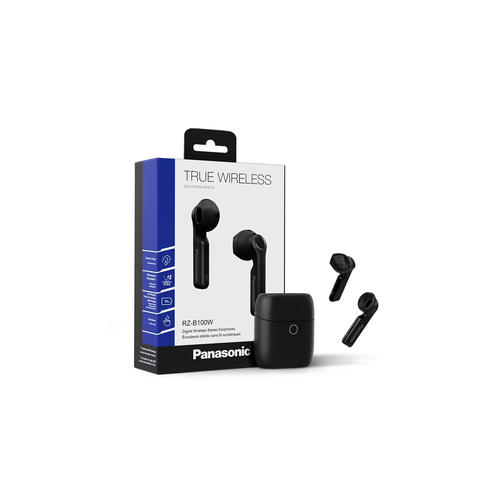 Buy the Panasonic RZ-B100 True Wireless Earbuds - Black IPX4 Water &  Sweat... ( RZ-B100WDE-K ) online - PBTech.com/pacific