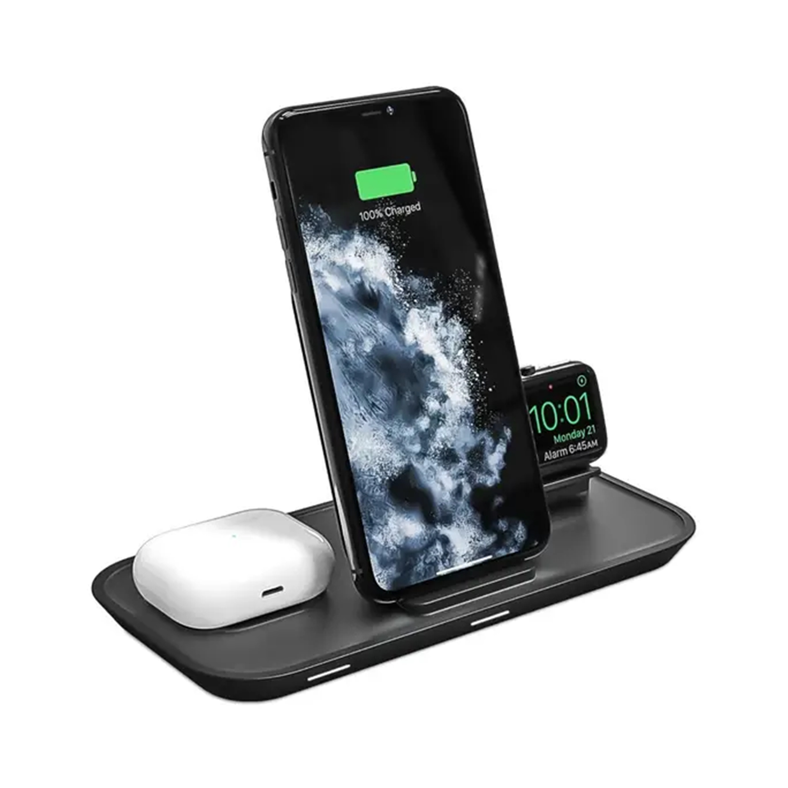 Buy the Mophie 3-in-1 Premium Wireless charging stand - Black, for  iPhone,... ( 401305746 ) online - PBTech.com/pacific
