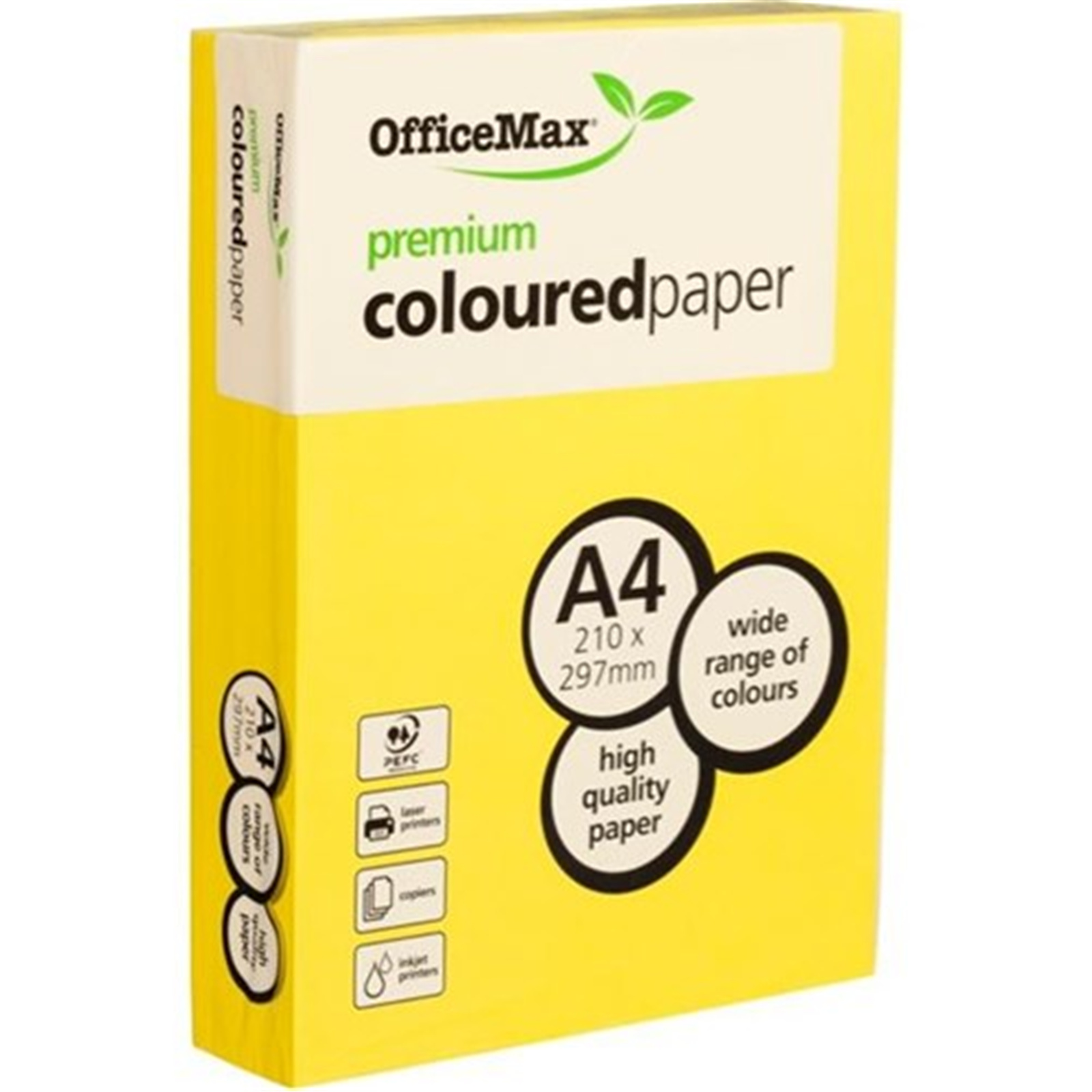 Buy the OfficeMax Tinted 2450941 A4 80gsm Yummy Yellow Premium Colour  Copy... ( 2450941 ) online - PBTech.com/pacific