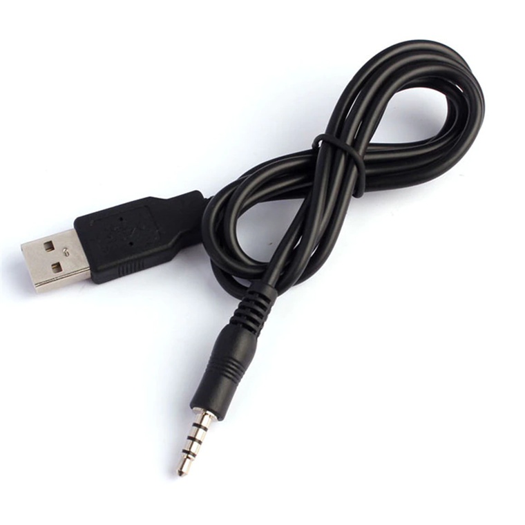 Buy the 3.5mm Male AUX Audio Jack To USB 2.0 Male Charge Cable (1M) - Black -... ( ) online - PBTech.com/pacific