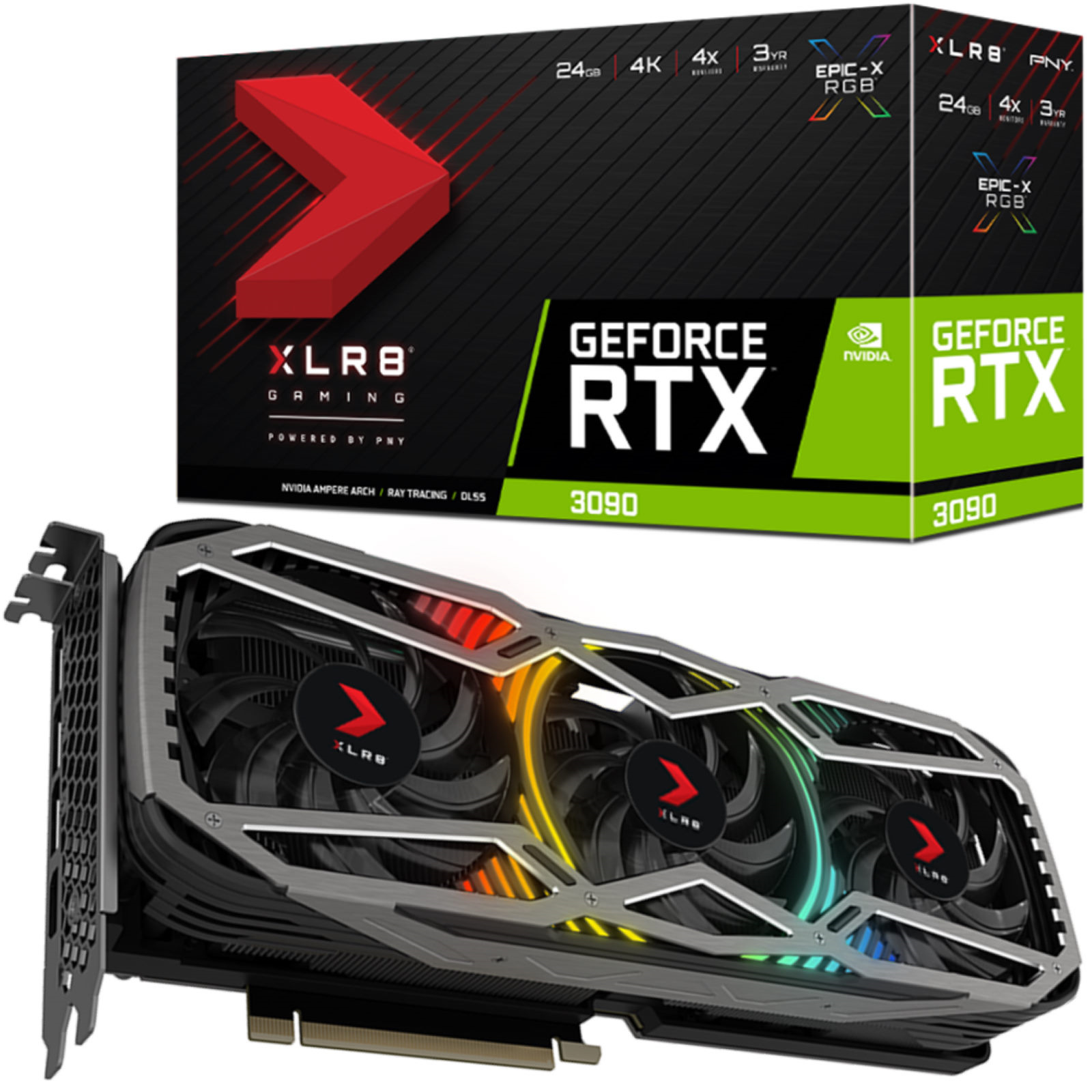 Buy the PNY NVIDIA GeForce RTX 3090 XLR8 Gaming EPIC-X RGB 24GB GDDR6X... (  VCG309024TFXPPB ) online - PBTech.com/pacific