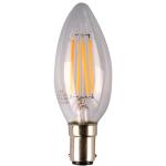 SAL LCA27B15D-C CANDLE 4W WW B15 ClearDIMMABLE 450 Lumens 240VAC 80CRI Sunny Australia LightingLED lamp