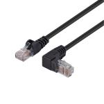 Dynamix PLKRA-C6-1 1m Cat6 Black UTP Right     Angled Patch Lead (T568A Specification) 250MHz