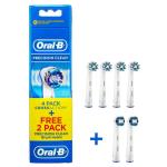 Oral-B EB50-4PC CrossAction + Precision Clean Brush Head Refill Pack (includes CrossAction EB50 x 4 & Precision EB20 x 2)