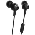 JBL C150SI Wired In-Ear Headphones with Mic - Black 1-Button Remote - 3.5mm Jack - JBL Signature Sound - Lightweight & Comfortable