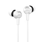 JBL C150SI Wired In-Ear Headphones with Mic - White 1-Button Remote - 3.5mm Jack - JBL Signature Sound - Lightweight & Comfortable