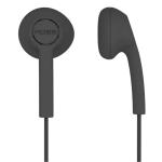 Koss KE5 Wired Stereo Earbuds - Black 13mm Enhanced Drivers - Comfortable & Contoured Design - 1.2m Cable - Right-Angled 3.5mm Jack