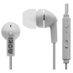Moki Mic & Control ACC-HCBM Wired In-Ear Headphones - White Noise Isolation - 3.5mm Jack