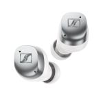 Sennheiser MOMENTUM True Wireless 4 Premium Noise Cancelling In-Ear Headphones - White Silver Adaptive ANC - Bluetooth 5.4 - AptX Lossless - Exceptional Sound - Qi Wireless Charging - Up to 7.5 Hours Battery Life / 30hrs with Charging Case