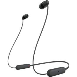 Sony WI-C100 Wireless In-Ear Headphones - Black IPX4 Sweat & Water Resistant - USB-C Charging - Fast Pairing with Windows & Android