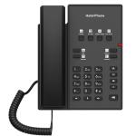 Fanvil Hospitality H1 black hotel phone with HD audio, SIP hotspot, customisable faceplate & 8 BLFkeys (optional PSU sold separately)