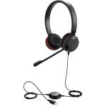 Jabra Evolve 20 SE USB-A Wired On-Ear Headset with In-Line Controls - UC Certified Plug and play / Busy Light / Mic Noise Cancellation