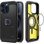 Spigen iPhone 15 Pro (6.1") Tough Armor Magfit Case - Black Drop-Tested Military Grade - MagSafe Compatible - Heavy Duty - 3-Layer Extreme Protection - Air Cushion Technology - Dual Layer Protection