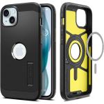 Spigen iPhone 15 (6.1") Tough Armor MagFit Case - Black Drop-Tested Military Grade - MagSafe Compatible - Heavy Duty - 3-Layer Extreme Protection - Air Cushion Technology - Dual Layer Protection