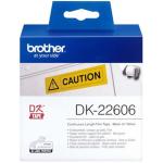 Brother Genuine DK-22606 Continuous Film Label Tape Black on Yellow, 62mm wide 15.24m long for QL1100, QL-580N,QL810W,QL800,QL820NWB,QL1110NWB,QL-1050