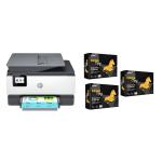 HP Home Office Startup Pack Includes one 9012E Inkjet Printer & 1500 Sheets A4 Paper Print / Copy / Scan / Fax - Instant Ink Enabled: Sign up to Instant Ink to get 3 Free Months of Instant Ink and get 1 Extra Year of HP Customer Support