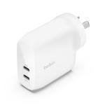 Belkin Dual  Ports  USB-C PD 3.1 PPS Wall Charger  60W  ( 2 x 30W )