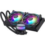 Cooler Master MasterLiquid ML240P ILLUSION 240mm AiO Water Cooling with Optimised Dual Chamber Pump, 2x MF120 Halo aRGB PWM Fans, Expanded Dissipation Surface Area, Support Intel LGA 1700 / 1200 / 2066 / 2011 / 115X, AMD Socket AM5 / AM4