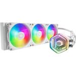 Cooler Master MasterLiquid 360 Atmos White 360mm Water Cooling A-RGB with Crystal Clear Cover, Support LGA1700, LGA1200, LGA1151, LGA1150, LGA1155, LGA1156, AM5, AM4
