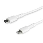 StarTech RUSBCLTMM1MW 3 foot (1m) Durable White USB-C to Lightning Cable - Heavy Duty Rugged Aramid Fiber USB Type A to Lightning Charger/Sync Power Cord - Apple MFi Certified iPad/iPhone 12
