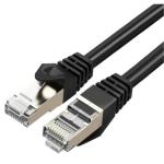 Cruxtec 15m Cat7 Ethernet Cable -  Black Color --  10Gb / SFTP Triple Shielding / Oxygen Free Copper Conductor / Gold-plated RJ45 Connectors with Nickel-plated Copper Shell /  Fluke Test Passed