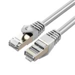 Cruxtec 0.5m Cat7 Ethernet Cable -  Ivory Color --  10Gb / SFTP Triple Shielding / Oxygen Free Copper Conductor / Gold-plated RJ45 Connectors with Nickel-plated Copper Shell /  Fluke Test Passed