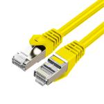 Cruxtec 3m Cat7 Ethernet Cable -  Yellow Color --  10Gb / SFTP Triple Shielding / Oxygen Free Copper Conductor / Gold-plated RJ45 Connectors with Nickel-plated Copper Shell /  Fluke Test Passed