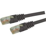 Dynamix PLK-C5E-0 0.5m Cat5e Black UTP Patch Lead (T568A Specification) 100MHz Slimline Moulding & Latch Down Plug