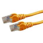 Dynamix 5m Cat6 Orange UTP Patch Lead (T568A Specification) 250MHz 24AWG Slimline Snagless Moulding.RJ45 Unshielded Connector with 50µ Inch Gold Plate.