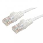 Dynamix 10m Cat6 White UTP Patch Lead (T568A Specification) 250MHz 24AWG Slimline Snagless Moulding.RJ45 Unshielded Connector with 50µ Inch Gold Plate.