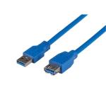 Dynamix C-U3-3 3M USB3.0 Type A Male to Female Extension Cable. Colour Blue