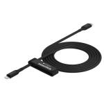 Mophie 2M Essential USB-C to Lightning 60W Fast Charging Cable - Black, Fast Charge for iPhone, Apple MFi Certified, Soft Braided nylon, Heavy-Duty Construction