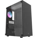 DARKFLASH DK100 ATX Mid Tower Case, 1x ARGB Fan, Tempered Glass, CPU Cooler Support upto 160mm, GPU Support upto 300mm, 7x PCI, 120mm Radiator Supported, Front: 1xUSB3.0, 2xUSB2.0, HD Audio