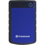 Transcend StoreJet 25H3 1TB Portable External HDD - Blue 2.5" - USB 3.0 - Durable Anti-shock Silicon Outer Shell - Military-Grade Shock Resistance