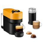 Delonghi Nespresso Vertuo Pop Coffee Machine Yellow Bundle With Aeroccino Black Milk Frother (Worth $149)