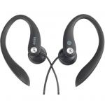 Moki ACC-HCS Wired Sports In-Ear Headphones - Black Ear Hook Design