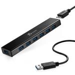 J5create USB 3.0 7 Port High Performance Mini HUB with 1 X Fast charging port, 5V4A power adapter included