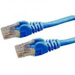 Dynamix 0.5m Cat6 Blue UTP Patch Lead (T568A Specification) 250MHz 24AWG Slimline Snagless Moulding.RJ45 Unshielded Connector with 50µ Inch Gold Plate.