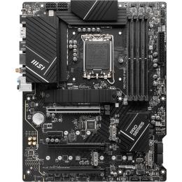 MSI PRO Z790-P WIFI ATX Motherboard Socket LGA1700, Z790, PCIe 5.0, 4xDDR5 Dimm, 4xM.2, Back I/O: 7xUSB, 1xType-C, PS2, DP, HDMI, AX WiFi+BT, LAN, HD Audio, Internal I/O: 2xUSB 2.0, 2xUSB 3.2, 1xType-C, 1x12V RGB, 2x5V A-RGB