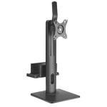 KONIC 17"-27" Monitor Vertical Lift Stand With Thin Client PC/ NUC Mount Holder