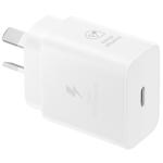 Samsung 25W USB-C PD Fast Charging GaN Wall Charger - White, Super Fast Charge Galaxy S24, S23, Fold5, Flip5, S21/S20 series, A54, A34, A24, A14 Series, Support iPhone PD Fast Charging