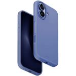 Uniq iPhone 16 (6.1") Lino Hue Case - Pearl Blue Magsafe Compatible, Two Interchangeable Raised Bezels Included for Extra Camera Llens Protection