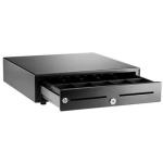 HP QT457AA Cash Drawer - 2 Media Slot - 3 Lock Position, Printer Driven - Black