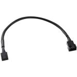 4 Pin PWM Connector CPU Case Fan Extension Cable (26cm, Black Sleeved)