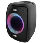 Vertux TROOP 60W Bluetooth Speaker with Subwoofer & Built-in 5200mA Battery Playback up to 8 Hours. Includes Mic & Guitar Inputs. Bass Boost. IPX4 Weather Proof. LED Light Effects. 2YR Warranty. Black.