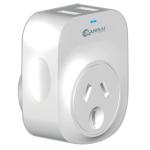 Sansai STV-3010 STV-3010  Outbound USB Travel Adapter - NZ/AU to Europe Plug USB-A Travel Adaptor EU & Bali w/2 USB-A Fast Charge Ports (2.1A)