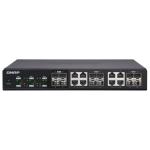 QNAP QSW-1208-8C 12 Port 10G Unmanaged Switch, 12x 10GbE SFP+ ports with shared eight 10GBASE-T ports unmanage switch, NBASE-T support for 5-speed auto negotiation (10G/5G/2.5G/1G/100M)