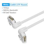 Vention IBOWD  Cat6A UTP Rotate Right Angle Ethernet Patch Cable 0.5M White Slim Type