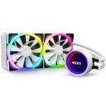 NZXT Kraken X53 RGB White 240mm AiO Water Cooling with Infinity Mirror, Rotatable Cap, Support Intel LGA 1700 / 1200 / 1151 / 1150 / 1155 / 1156 / 1366 / 2011 / 2011-3, AMD AM5 / AM4 / TR4 (bracket provided by AMD CPU package)